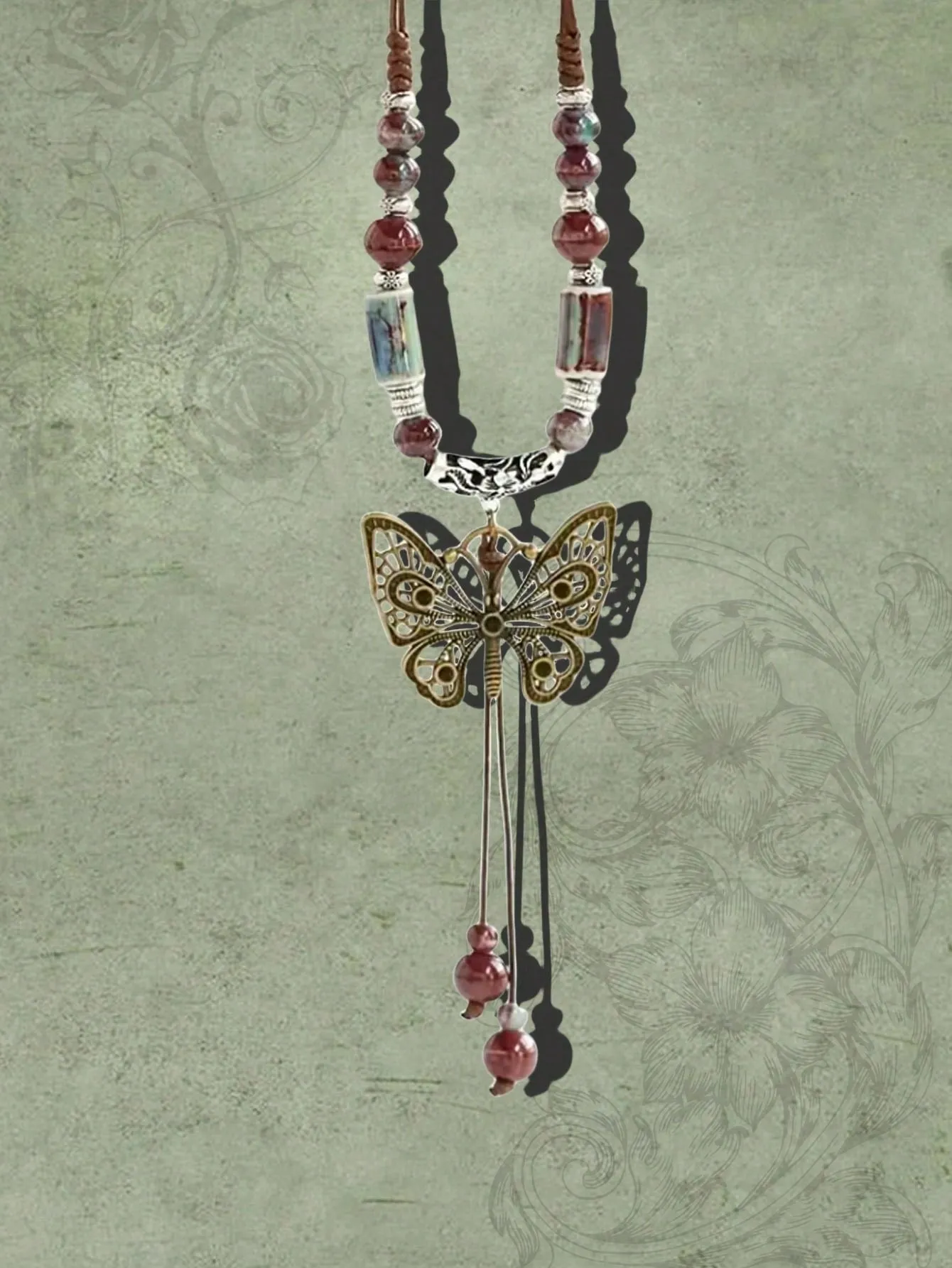 1pc Boho Butterfly Charm Necklace Statement Necklace Modern Necklace Creative