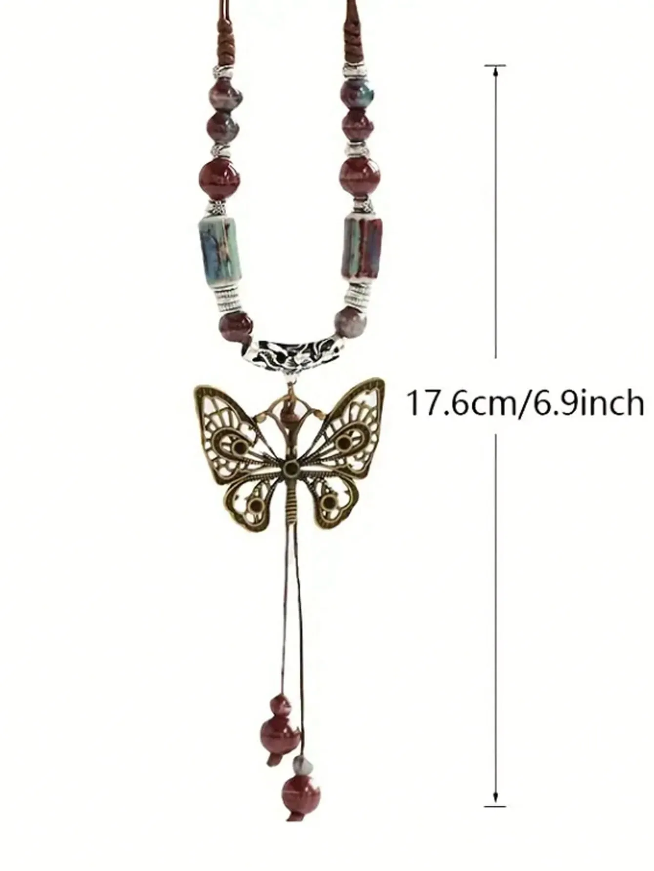 1pc Boho Butterfly Charm Necklace Statement Necklace Modern Necklace Creative
