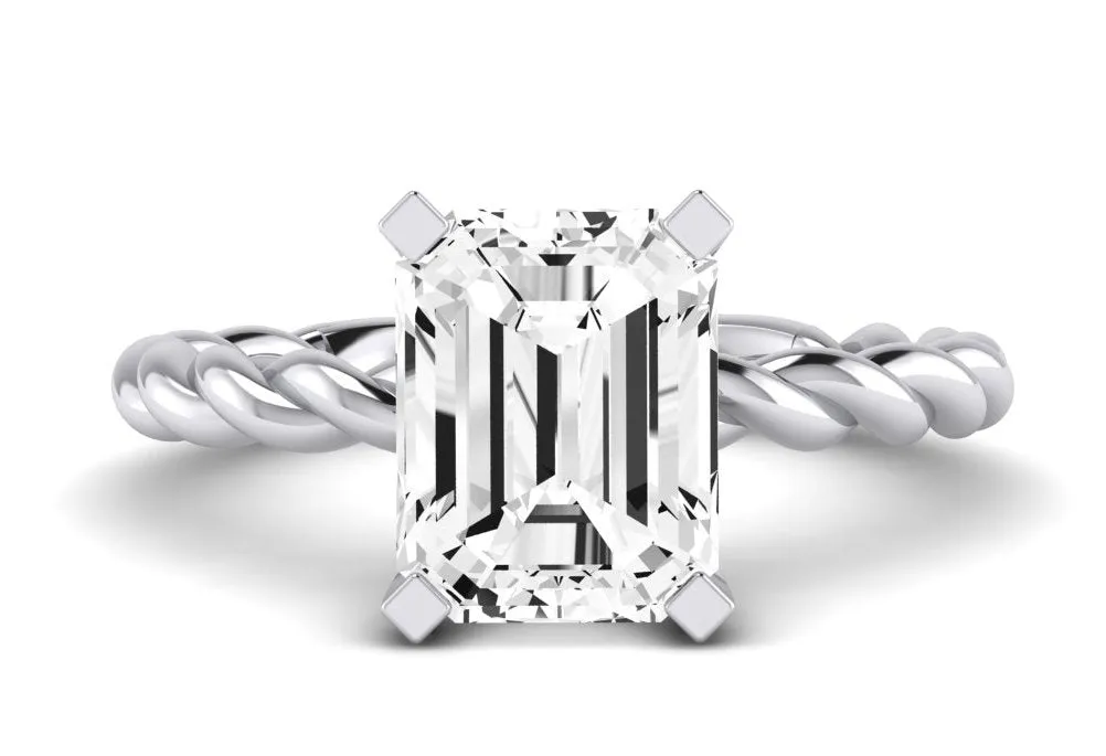 Balsam - Emerald Moissanite Engagement Ring