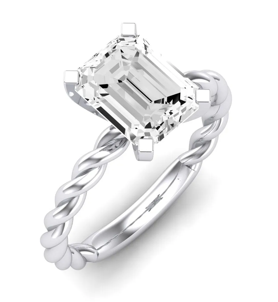 Balsam - Emerald Moissanite Engagement Ring