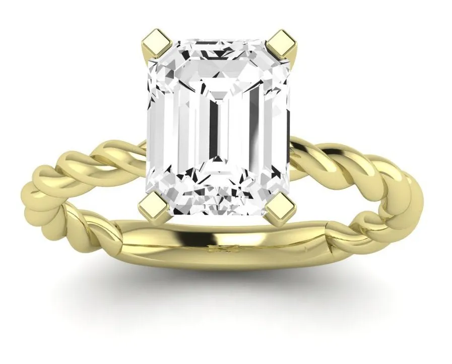 Balsam - Emerald Moissanite Engagement Ring