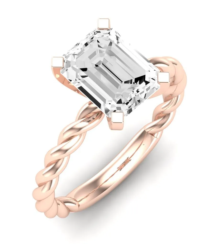 Balsam - Emerald Moissanite Engagement Ring