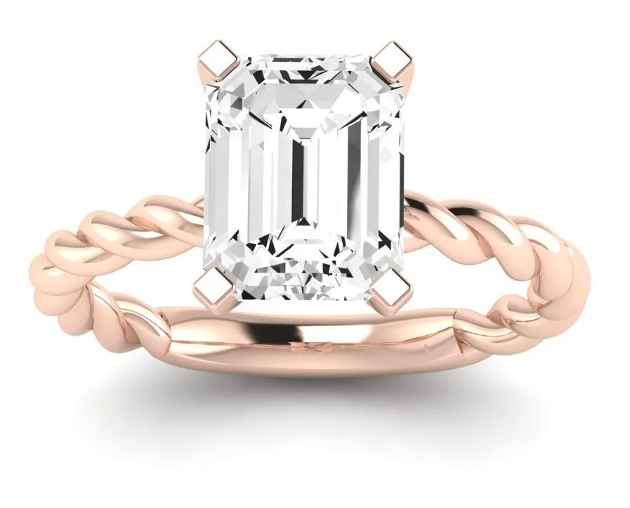 Balsam - Emerald Moissanite Engagement Ring