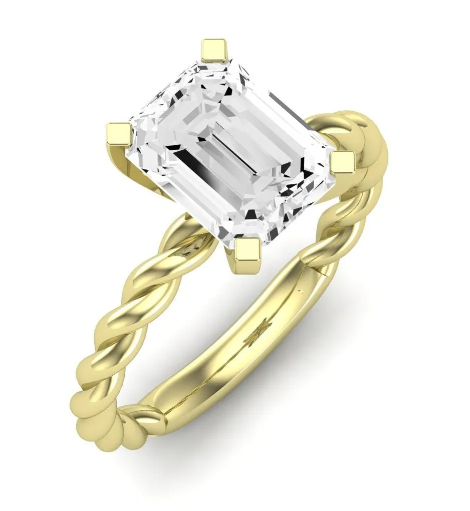 Balsam - Emerald Moissanite Engagement Ring