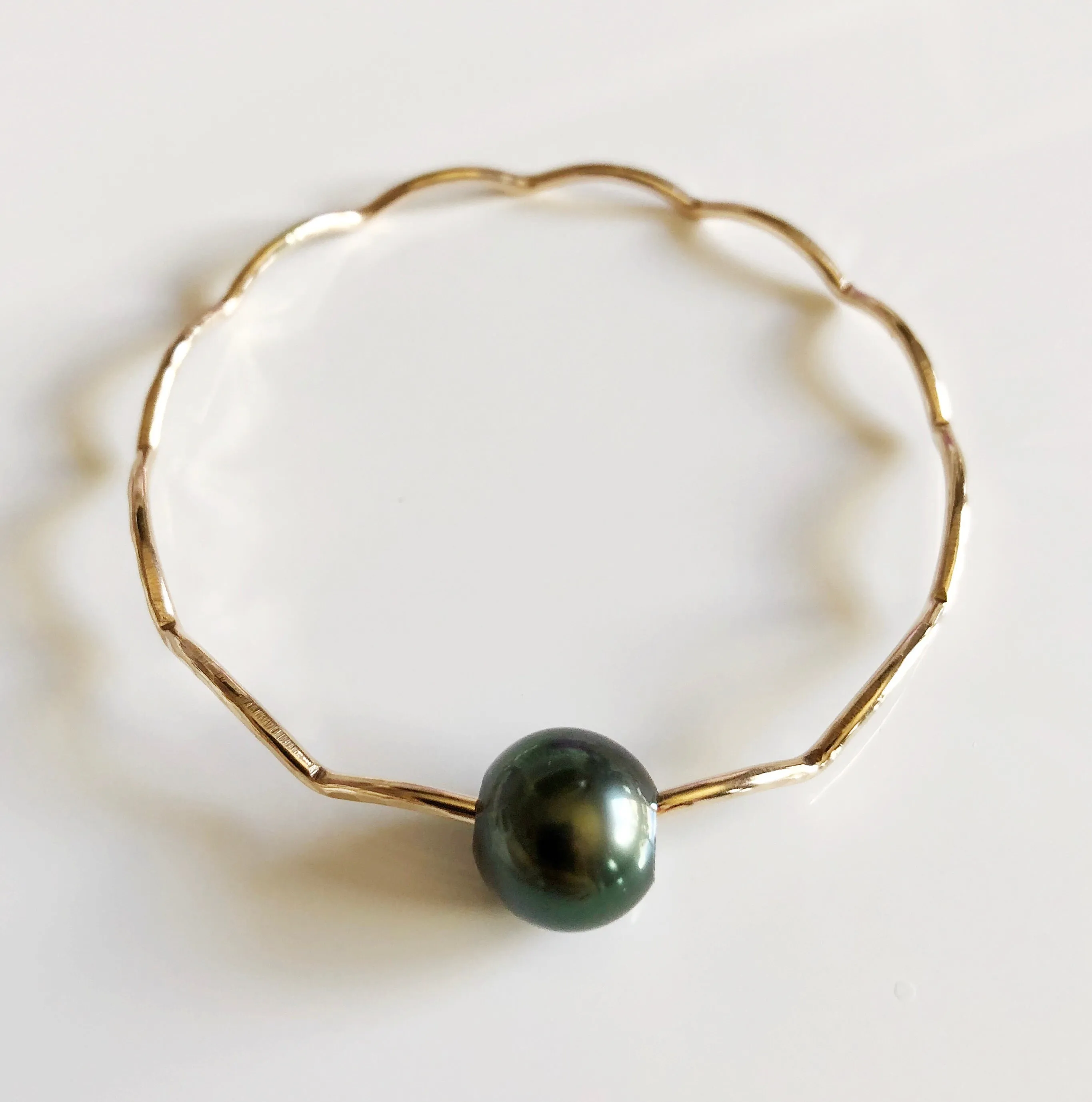 Bangle TOMI - tahitian pearl (B394)