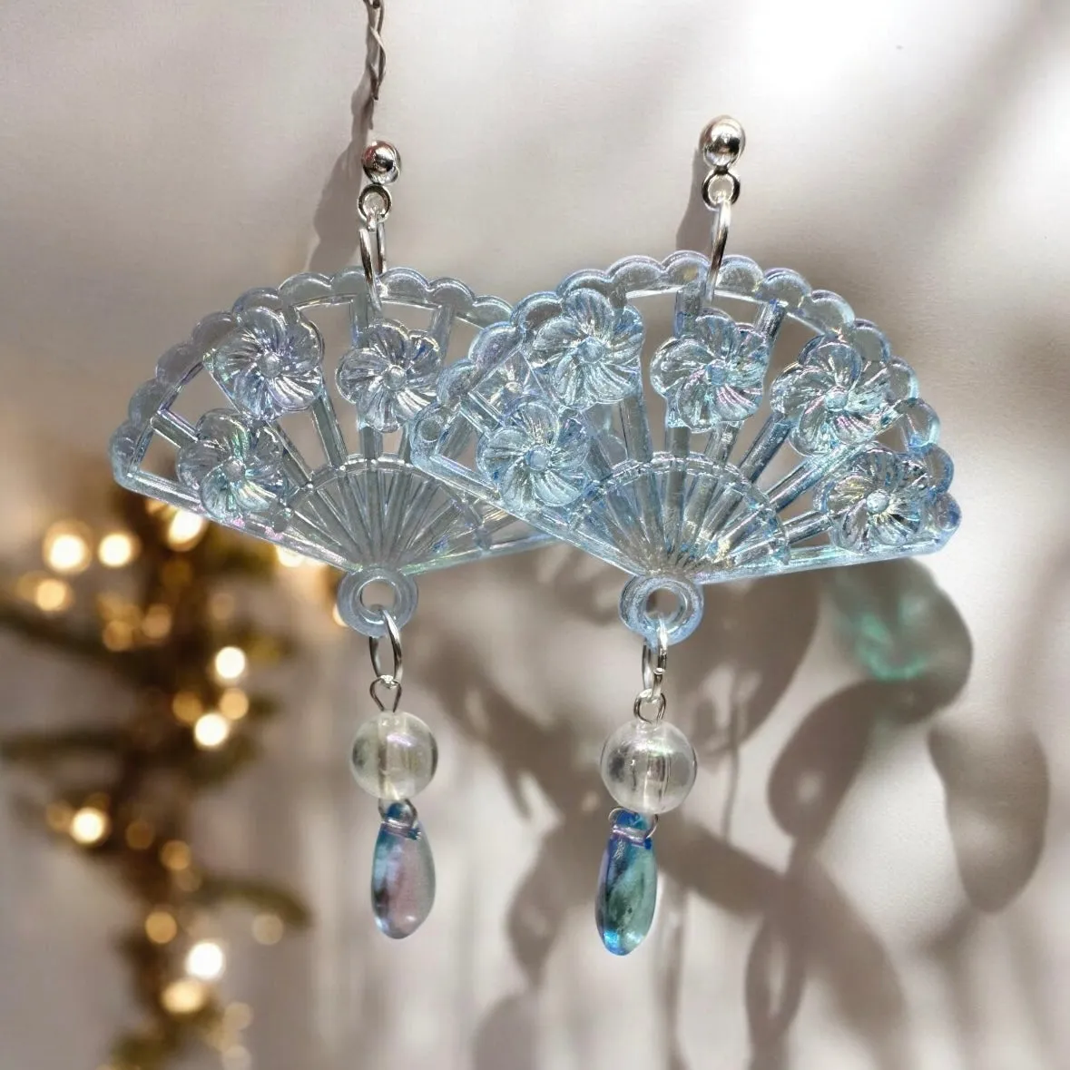 Classical - Paper fan earrings | cute kawaii earrings | raindrop earrings