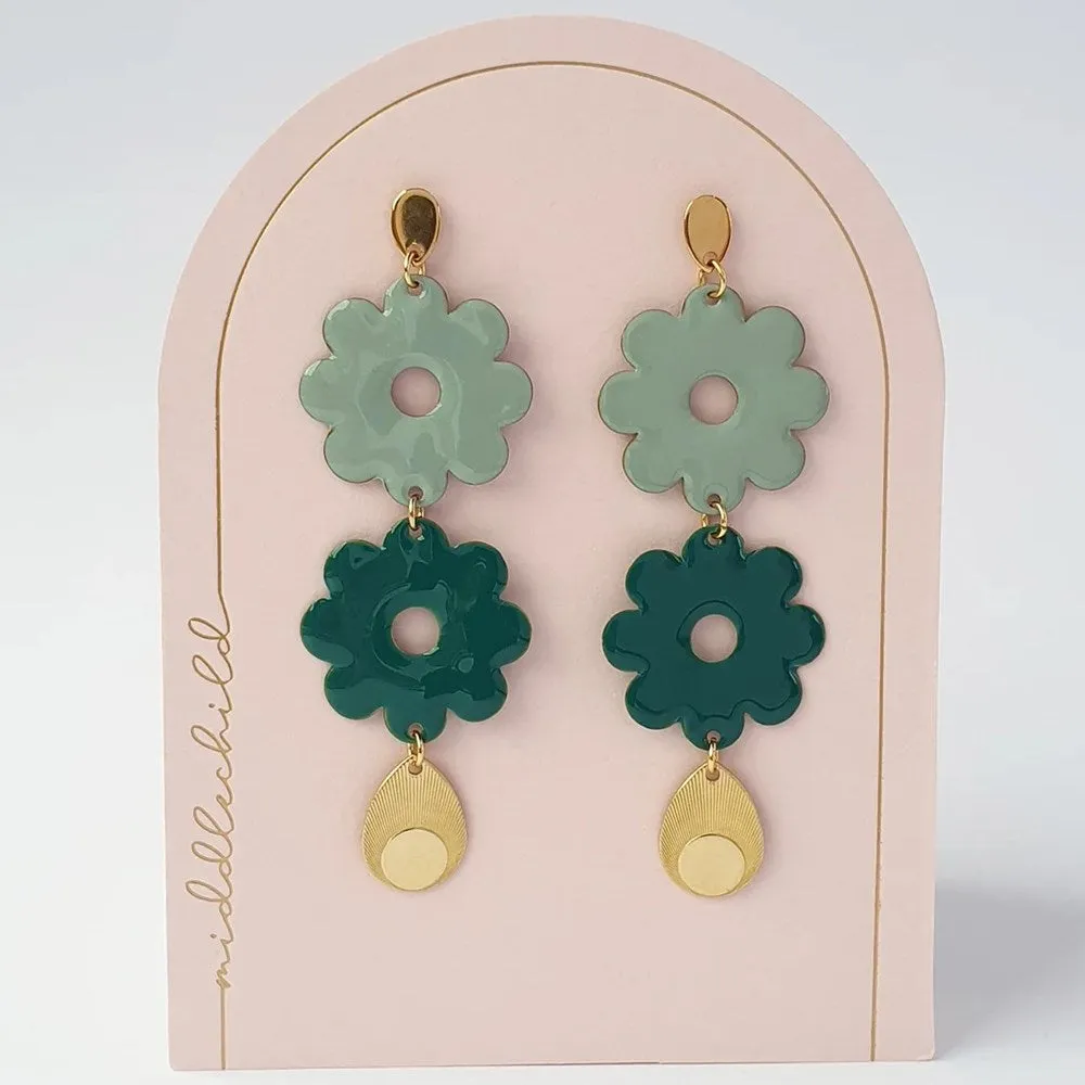 Middle Child: Pamper Earrings Teal Duck Egg