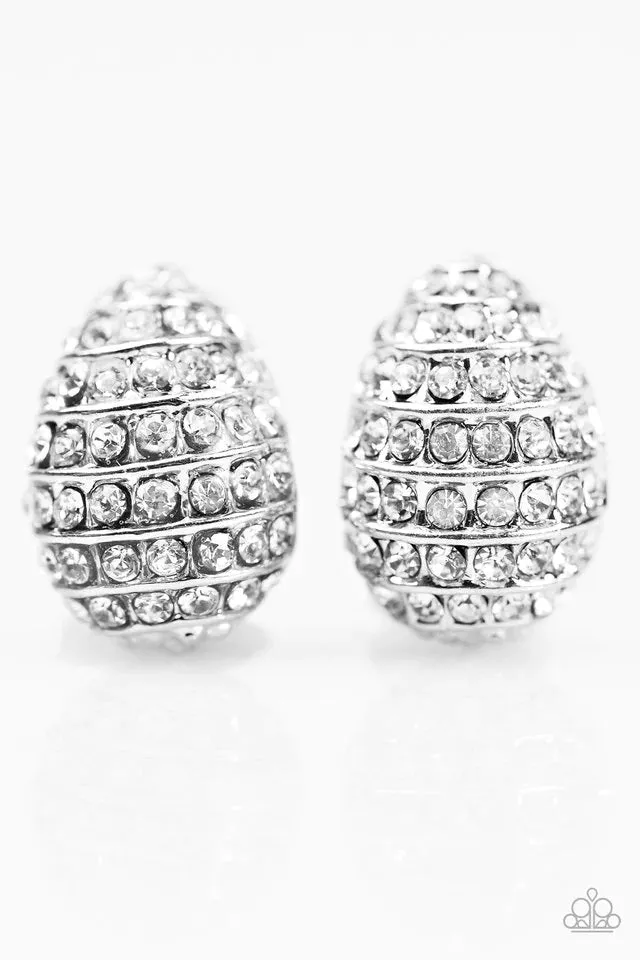 Paparazzi Earring ~ Hostess With The Mostess - White