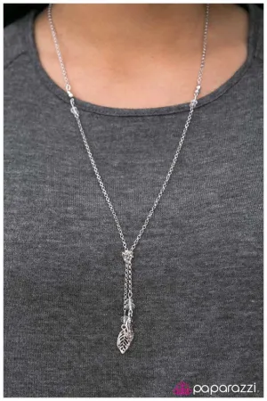 Paparazzi Necklace ~ LEAF It Be! - White